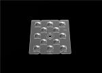 Transparent Cone Shaped Cree LED Lens , Symmetrical Square LED Lens With