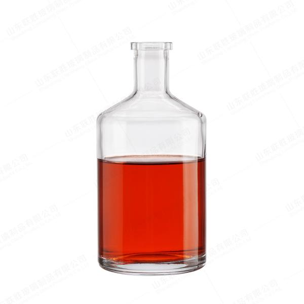 Bartop 700ml 750ml Clear Matte Black Glass Liquor Bottle for Nordic Gin Whiskey