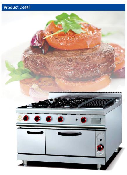 Buy cheap Heavy Duty 27Kw Gas Restaurant Cooker 202kg Large Scale Kitchen Equipment from wholesalers