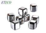 Mirror Polish Stainless Steel Cooling Cubes / Whiskey Stones Gift Set Silver