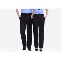 Buy cheap Women / Men Black Security Uniform Pants Wrapped Cuffs With Rubberized Waistband product