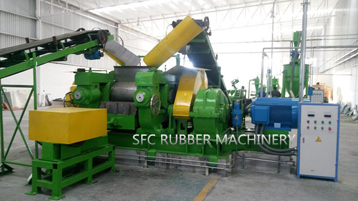 OTR And Truck Tire Cutting Machine/Waste Tire Rubber Powder Recycling Plant