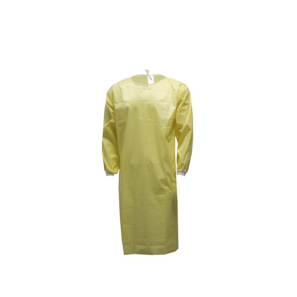 Buy cheap Yellow 100% Polyester Taffeta Fabric 100GSM Disposable Medical Clothing from wholesalers