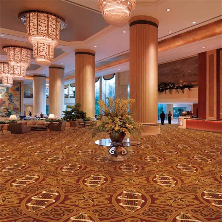 Modern Hotel Grade Carpet Patchwork Design 80% NZ Wool 20% Nylon
