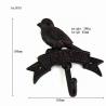 Buy cheap Antique Wall Mount Bird shape Black Iron Coat Hooks from wholesalers