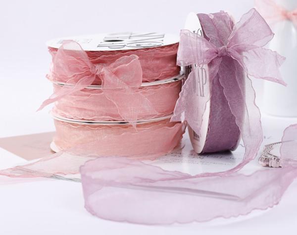 Buy cheap Flower clothes, super sweet gauze belt, solid color, wavy snow gauze, embroidered silk ribbon, fresh flowers, gifts, bows, manufacturers, spot from wholesalers