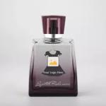 Gradient Painting 30ml Glass Perfume Bottle Aluminum Gold Metallic Cap