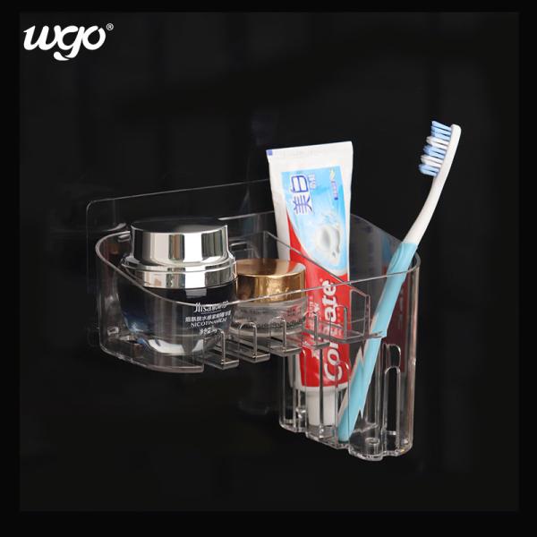 Buy cheap Wall Mounted Bathroom Toothbrush Caddy Self Adhesive Installed No Damage from wholesalers