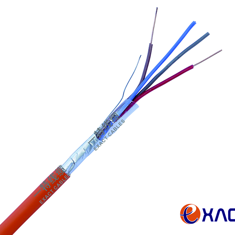 4x2.5 ExactCables FPLR Type Fire Alarm Rated Cable Shielded with Bare Copper Wire