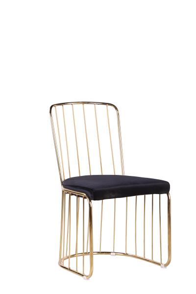 Buy cheap Nordic Golden 42cmx42cm 150kg Black Iron Dining Chairs from wholesalers