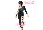 MiDee Jazz Tap Costumes Asymmetrical Sequined Feather Hip Hop Dance Costume