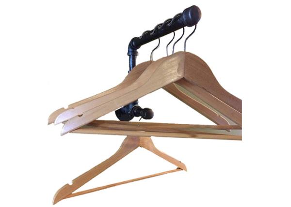 Buy cheap Metal Industrial Pipe Coat Rack Electrophoretic Black Painting For Bathroom from wholesalers