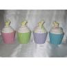 Buy cheap Fashionable Ceramic Kitchen Canisters Hand Painted Easter Cupcake Trinket Box from wholesalers