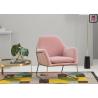 Buy cheap Velvet Stainless Steel Base Single Sofa Chair Gold Base Cozy Arm Hotel Lobby Sofa Chair from wholesalers
