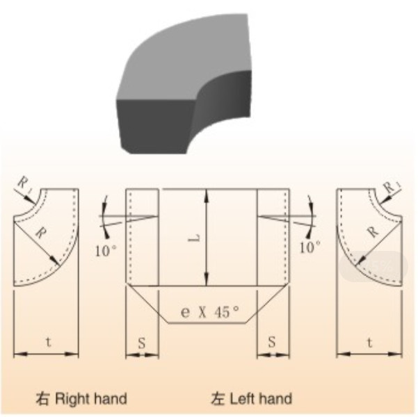 L18mm Tungsten Carbide Insert Carbide Brazed Tips For Radius Machining