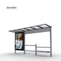 Buy cheap Safety Glass Flat Roofed Smart Bus Shelter Impact Resistant With CLP product