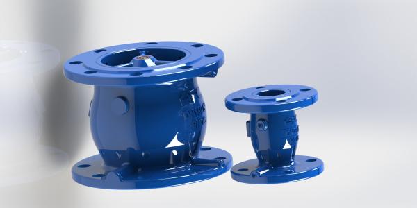 Buy cheap Blue FBE Coated Ductile Iron Check Valve Low Head Loss from wholesalers