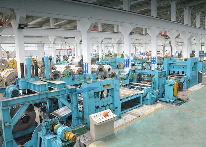 High Speed Cut To Length Line , Hydraulic Steel Coil Slitting Machine