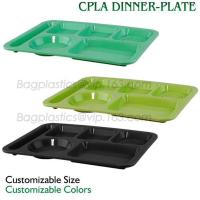 Buy cheap 5 Compartment Lunch Box Disposable Plastic Food Container, biodegradable Fast product