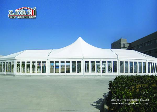 Buy cheap White High Peak Luxury Wedding Party Tents Waterproof With Clear Windows from wholesalers