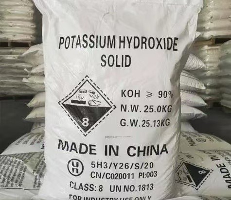 Potassium hydroxide KOH White powder or flaky solid Widely used in various industries
