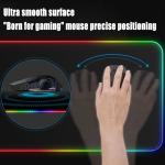 800*300*4mm Colorful LED RGB Mouse Pad Waterproof Wireless Charge Gaming Mouse