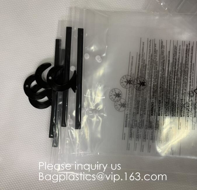 Custom Logo Printing EVA Garment Underwear Clothes Packaging Transparent Button Pvc Soft Plastic Hanger Hook Bag Package