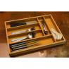 Buy cheap Adjustable Cutlery Storage Tray Bamboo Kitchen Utensil Drawer Organizer Divider from wholesalers