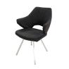 Buy cheap Fabric Upholstered Stainless Steel Dining Chairs Stylish Brushed Coned Legs from wholesalers
