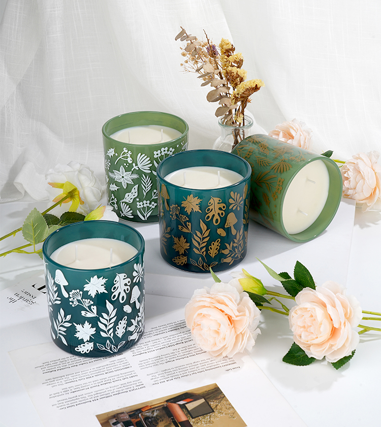 2 Wick Glass Jar Scented Candle Handmade Luxury Aromatherapy Soy Candles In Jars