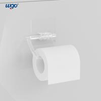Buy cheap 14.5cm Self Adhesive Clear Toilet Paper Holder PET PC roller ISO 9001 product