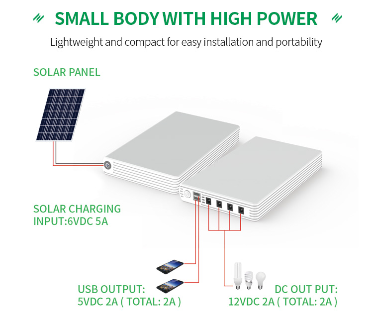 Small And Light Photovoltaic Power Supply 5 Output 3.2V Solar Portable Power Station