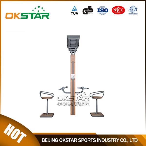 Buy cheap wooden street lamp outdoor fitness upper limbs bike trainer from wholesalers