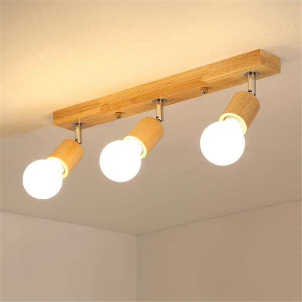 Buy cheap Nordic Solid Wooden Track Light Modern Wooden Chandelier Ceiling Lamps(WH-WA-20) from wholesalers