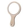 Buy cheap Hand-held wooden beauty mirror portable handle dressing mirror home bathroom round small mirror from wholesalers