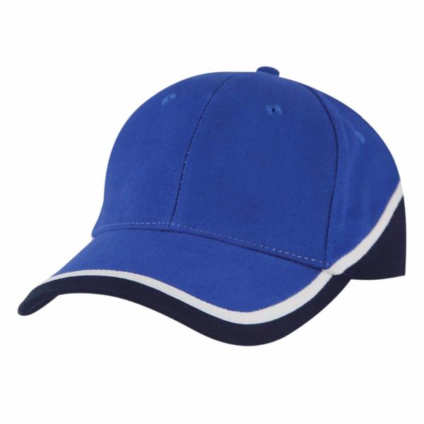 Buy cheap 100% Cotton Printed Baseball Caps / Sandwich Baseball Cap Striped Style from wholesalers