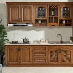 Brown Finished Cabinet Door Panels Wooden Decorative Resin Cupboard