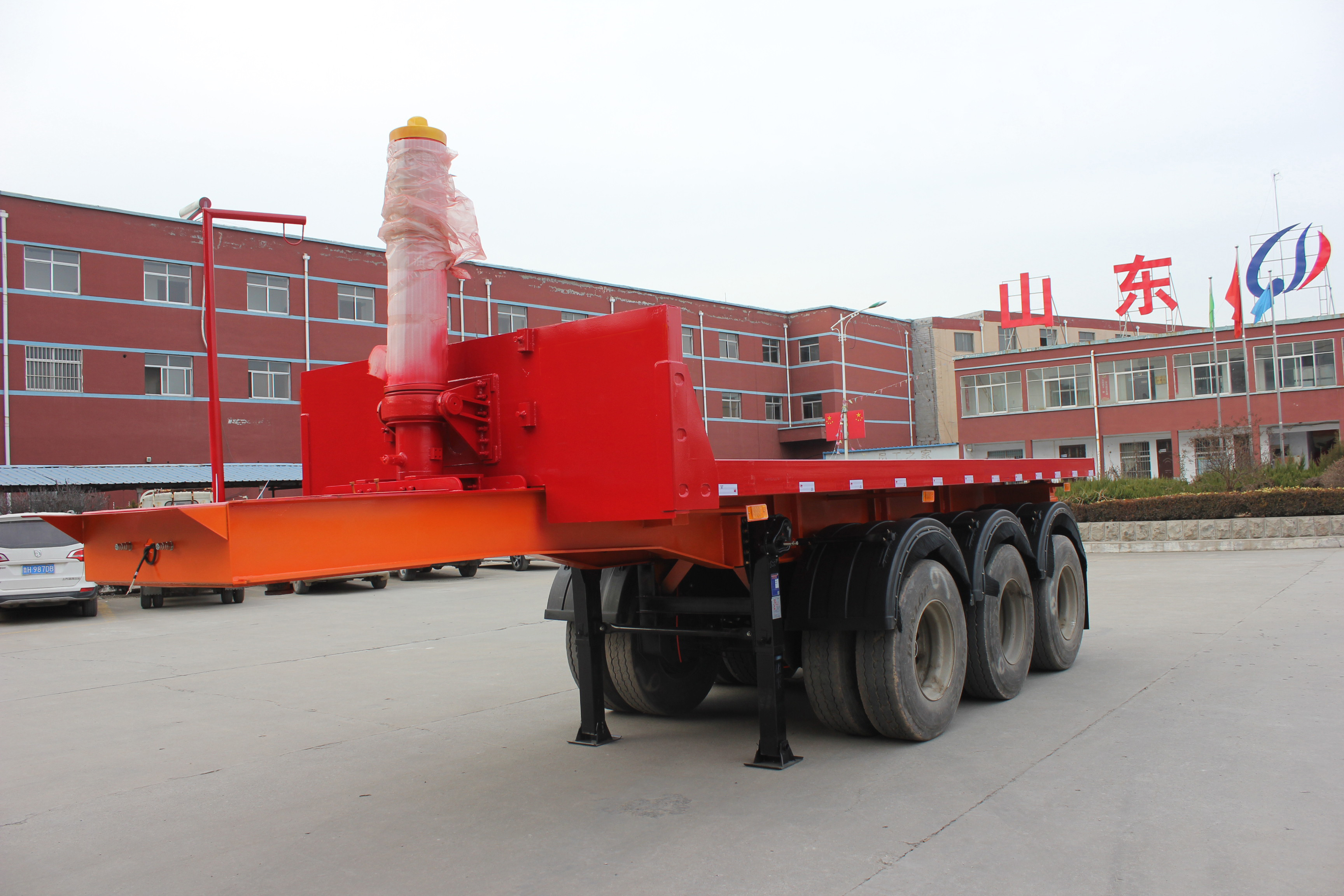 OE NO. Juyuan Trailer 3 Axles 40ft Tipping Chassis Container Tipper Trailer for Stone