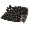 Buy cheap Kinky Curl Indian Human Hair Extensions Natural Black Without Chemical from wholesalers
