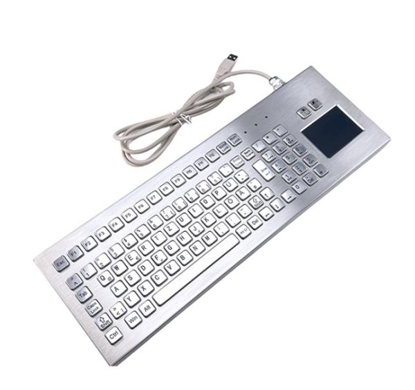 Buy cheap IP65 / IK07 Stainless Steel Industrial Metal Computer Keyboard Waterproof Dustproof Keyboard usb -40℃ from wholesalers