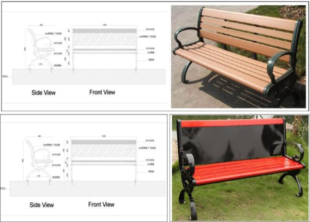 OHSAS18001 Certified Commercial Patio Picnic Table Set