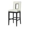 Buy cheap American styleSolid wood frame white pu/leather upholstery wooden barstool from wholesalers