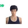 Buy cheap Double Knot Machine Made Wigs / Dark Brown Short Hair Wigs For Men from wholesalers