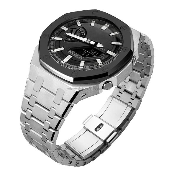 Buy cheap Original 5th Edition Metal Rubber Watch For Casio GA2100 G Shock Stainless Steel Case from wholesalers