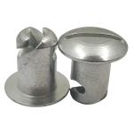 Buy cheap 7/16" Silver Steel Quarter Turn Dzus Dome Head Buttons for Universal Fit in from wholesalers