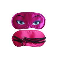 Buy cheap Beautiful Soft Satin Material Sleep Mask With Eyes Rose Red Color product