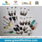 Plastic ID Tooth Lid Colored Clip W/Clear Strap Holder