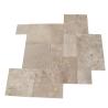 Buy cheap Polished Large Travertine Natural Stone Tile For Road Paving Light Coffee Color from wholesalers