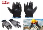 Nylon Liner Polyurethane Coated Gloves , Anti Oil PU Leather Gloves