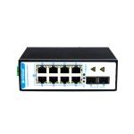 IP40 Protection Industrial PoE Switch 8 X 10/100/1000Mbps RJ45 Ports 2x 1000M
